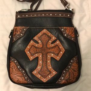 Country Studded Cross Western Purse Cross Body
